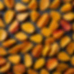 Dried mango pieces showcasing vibrant color and texture