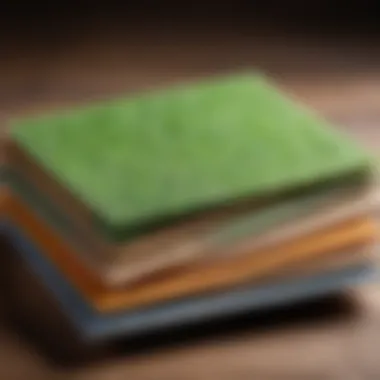 Close-up of eco-friendly materials used in pads