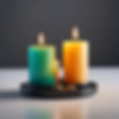 Elegant candle icon in modern user interface