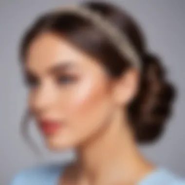 Elegant hairstyle with a soft hair band