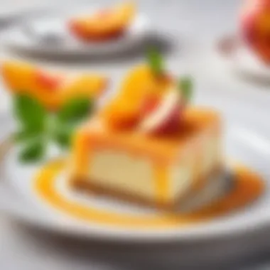 Delicious peach-based dessert plated elegantly