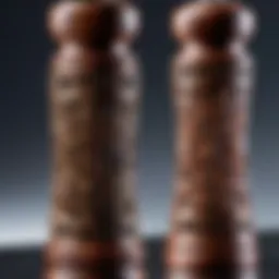 Elegant pepper mill showcasing intricate design