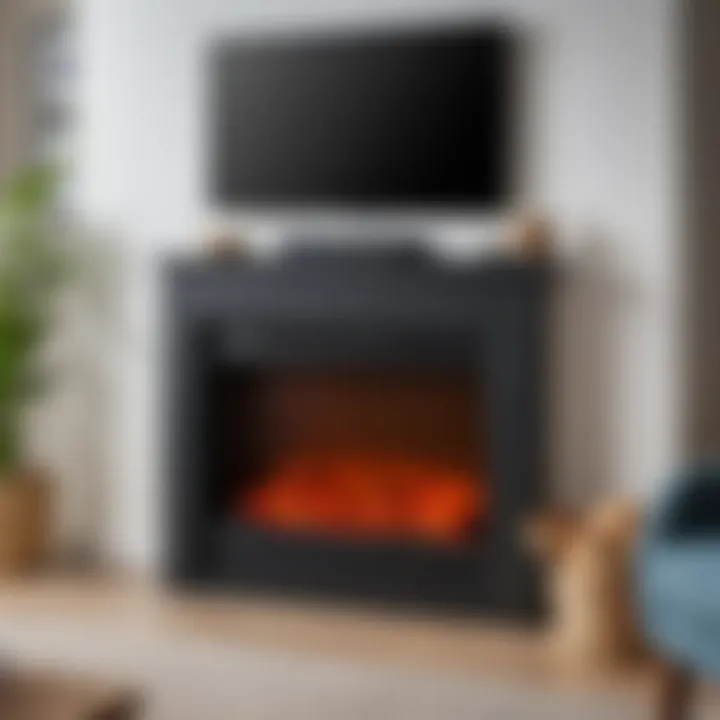 Energy-efficient features of a compact electric fireplace