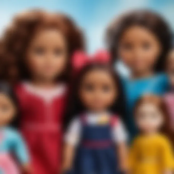 Diverse dolls representing different cultures, promoting inclusivity and understanding.