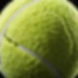 Close-up view of Galamart tennis ball showcasing its unique texture and design