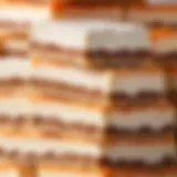 Luxurious close-up of Kinder Milk Bars showcasing layers and textures