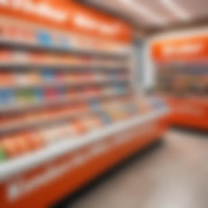 Vibrant display of Kinder Milk Bars in a retail setting