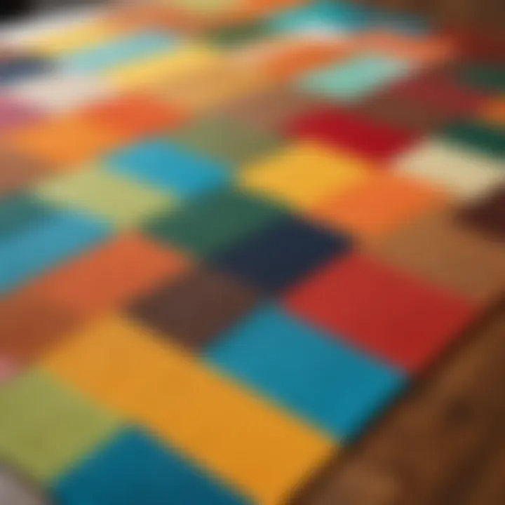 Colorful kitchen table mats showcasing design variety