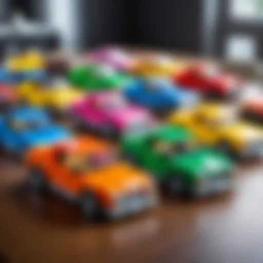 Colorful LEGO cars designed for girls showcasing creativity