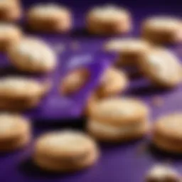 Delicious Milka cookies showcasing creamy milk filling