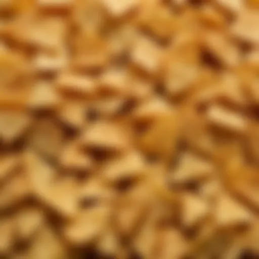 A close-up of Pomsticks chips showcasing their unique texture