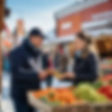 Local shoppers engaging with the Пятерочка community