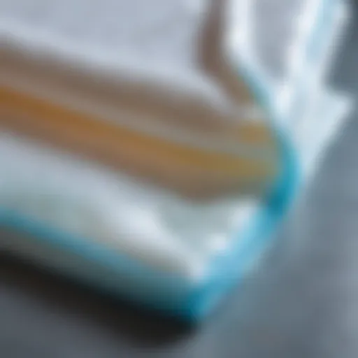 Detailed view of Tereza medical disposable underpads showcasing materials and texture