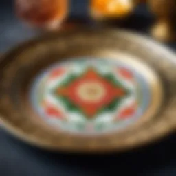 A beautifully decorated New Year plate showcasing traditional motifs