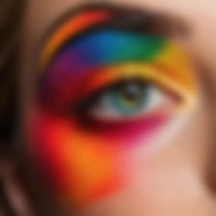 A close-up view of color blending techniques utilized with 50-color markers.