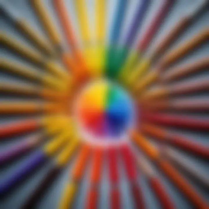 An infographic illustrating the psychological effects of different colors in art.