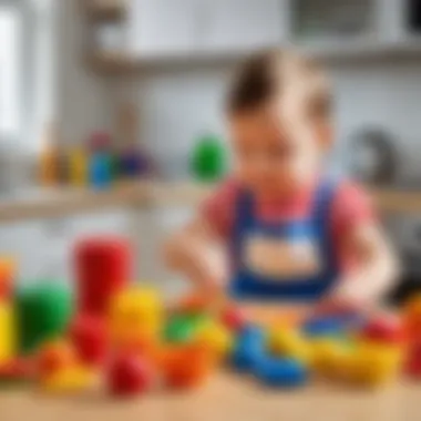 A diverse array of educational kitchen toys promoting cognitive growth