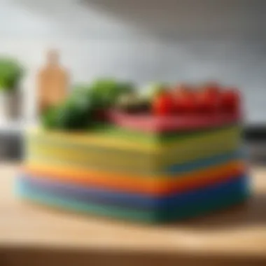 Durable plastic cutting board with vibrant colors for modern kitchens