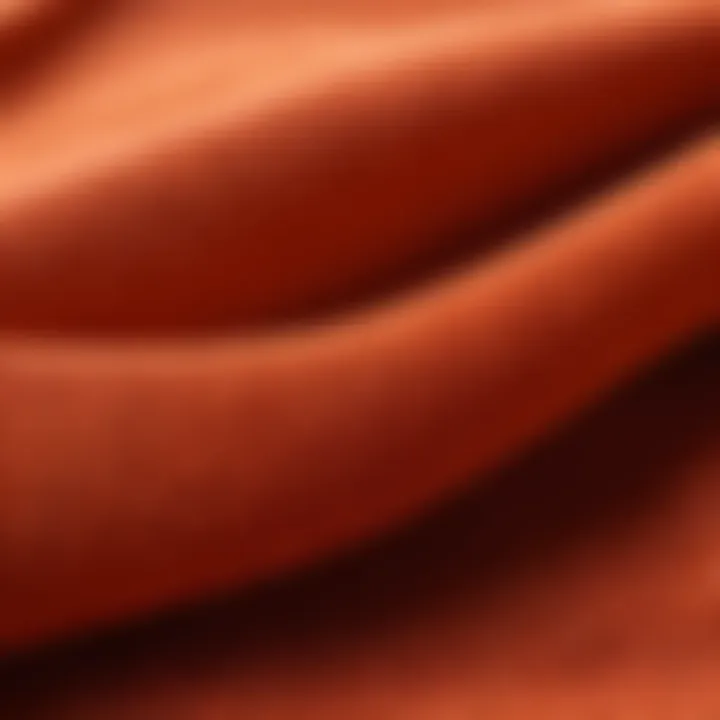 A close-up of fabric texture showcasing thermal properties