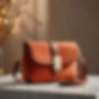 Stylish crossbody cloth bag displayed against a chic backdrop