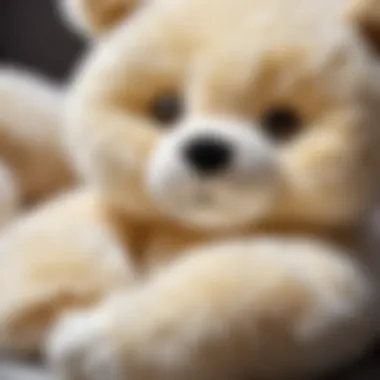 Close-up of the soft materials used in IKEA's plush toys, highlighting their quality and comfort.