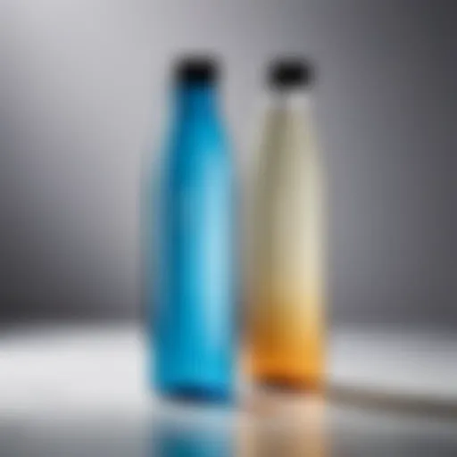 Sleek design of a flat water bottle showcasing its modern aesthetics