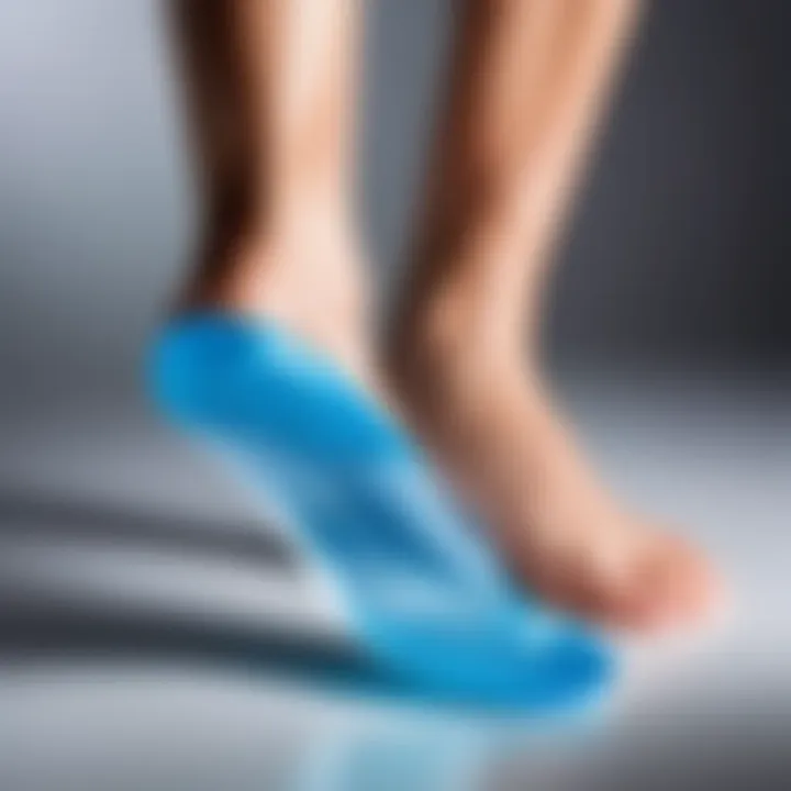 Illustration of foot health benefits from gel insoles