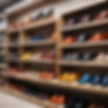 Promotional offers and discounts on footwear in a local retail store