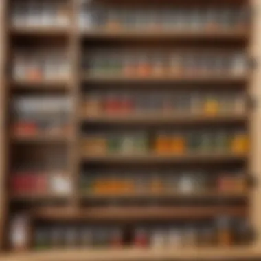 Functional Spice Storage Solutions Functional kitchen space with spice storage solutions
