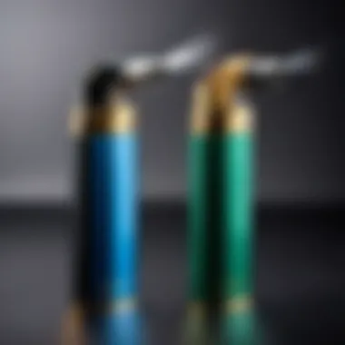 Elegant long nozzle gas lighter showcasing its design