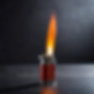 Safe usage demonstration of a long nozzle gas lighter