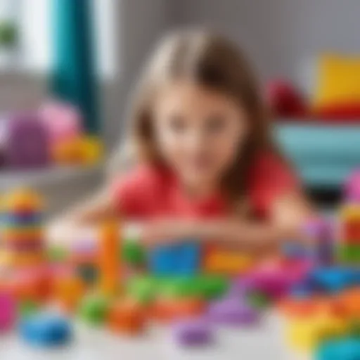 A colorful assortment of educational toys for young girls.