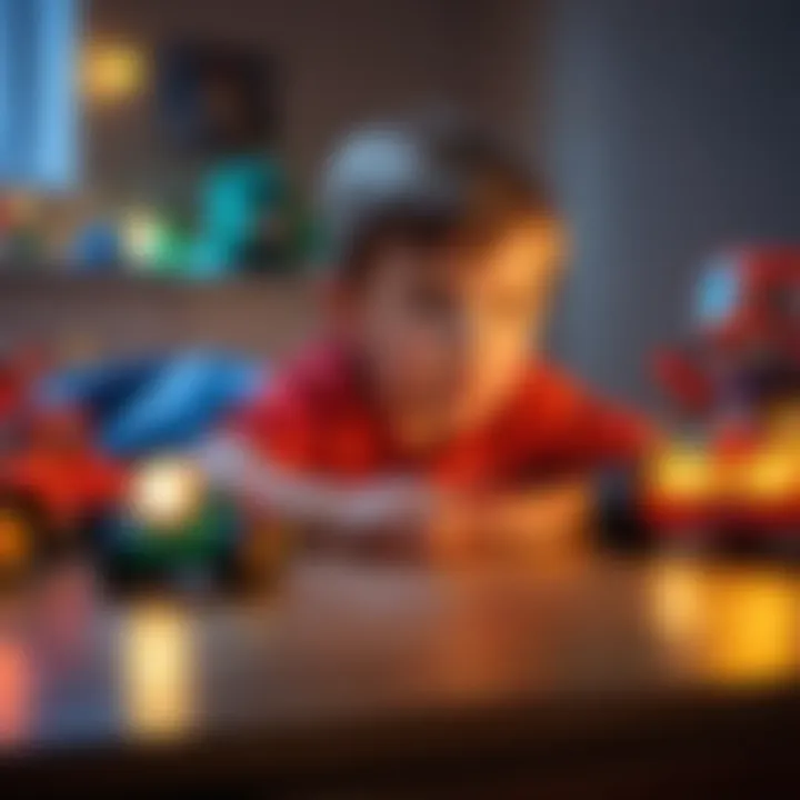 A captivating glowing toy illuminating a child's room