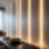 Elegant glowing wall panel design