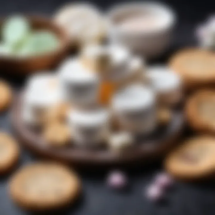 A close-up of gourmet marshmallows paired with cookies