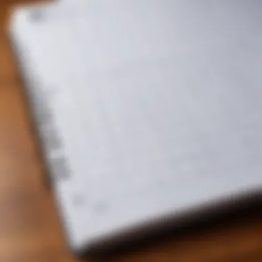 Quality of Grid Notebook Detailed view of a grid notebook showcasing its layout and quality