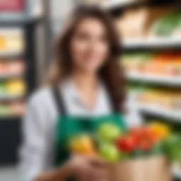 Fresh groceries delivered to a doorstep