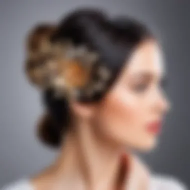 Stylish hair accessories enhancing a chic look