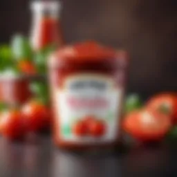 A rich and vibrant bowl of Heinz Tomato Paste showcasing its glossy texture