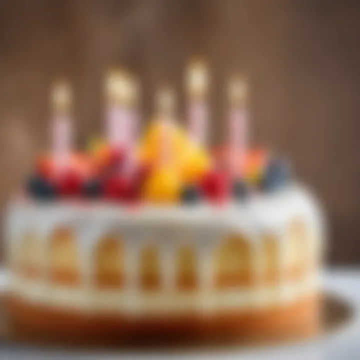 Close-up of high-quality cake fountain candles