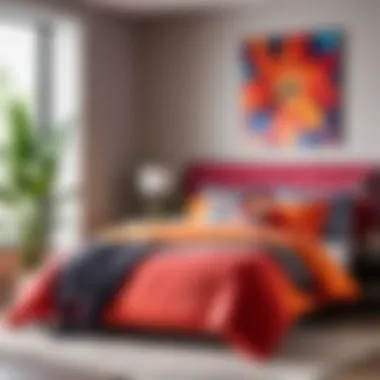 Colorful and vibrant bedroom decor