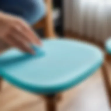 Installation method for silicone pads on chair legs