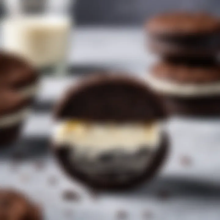 Oreo cookie with its iconic cream filling and chocolate crunch.