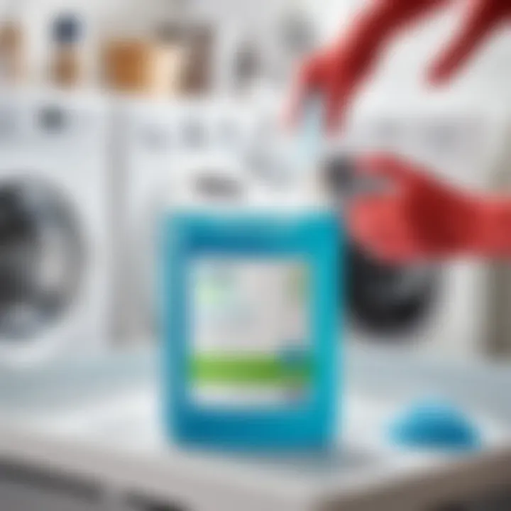 Illustration of laundry washing process with iqup gel in action