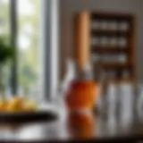 Elegant jug and glass set displayed on a dining table