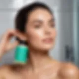 Luxurious shower gel lather on skin