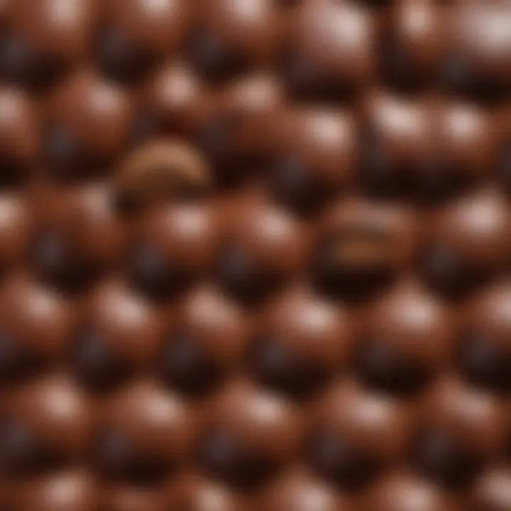 Close-up of the texture of Kinder chocolate bar