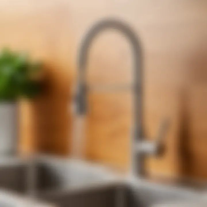 Functional features of a kitchen faucet attachment displayed