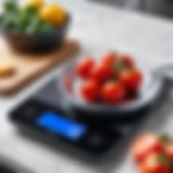 User-friendly kitchen scale with intuitive interface