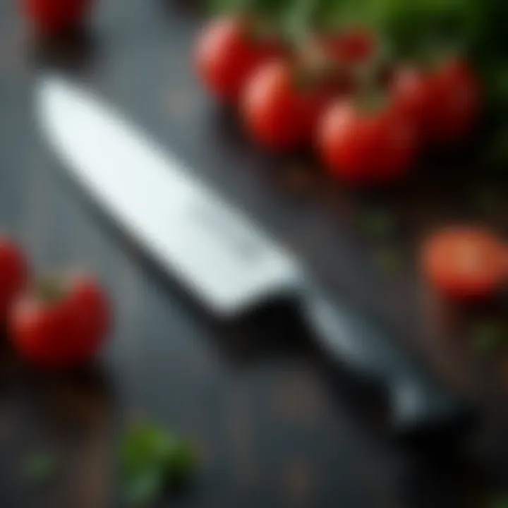 Versatile kitchen knife showcasing its sharp blade and ergonomic handle